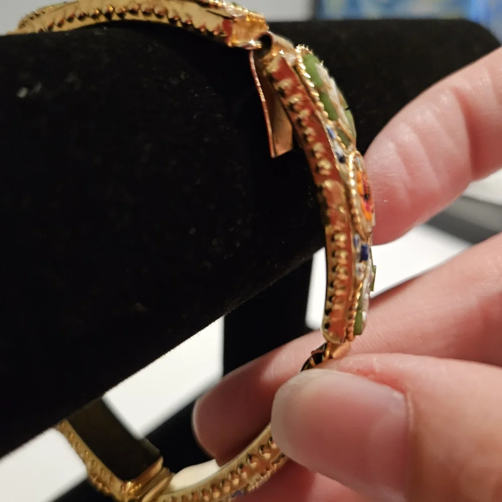 Vintage Italian Micro Mosaic Panel bracelet - Picture 7 of 9